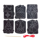 MINI SCRATCH & SCRIBBLE - WINDOW BANNER KIT - FESTIVE FRIENDS