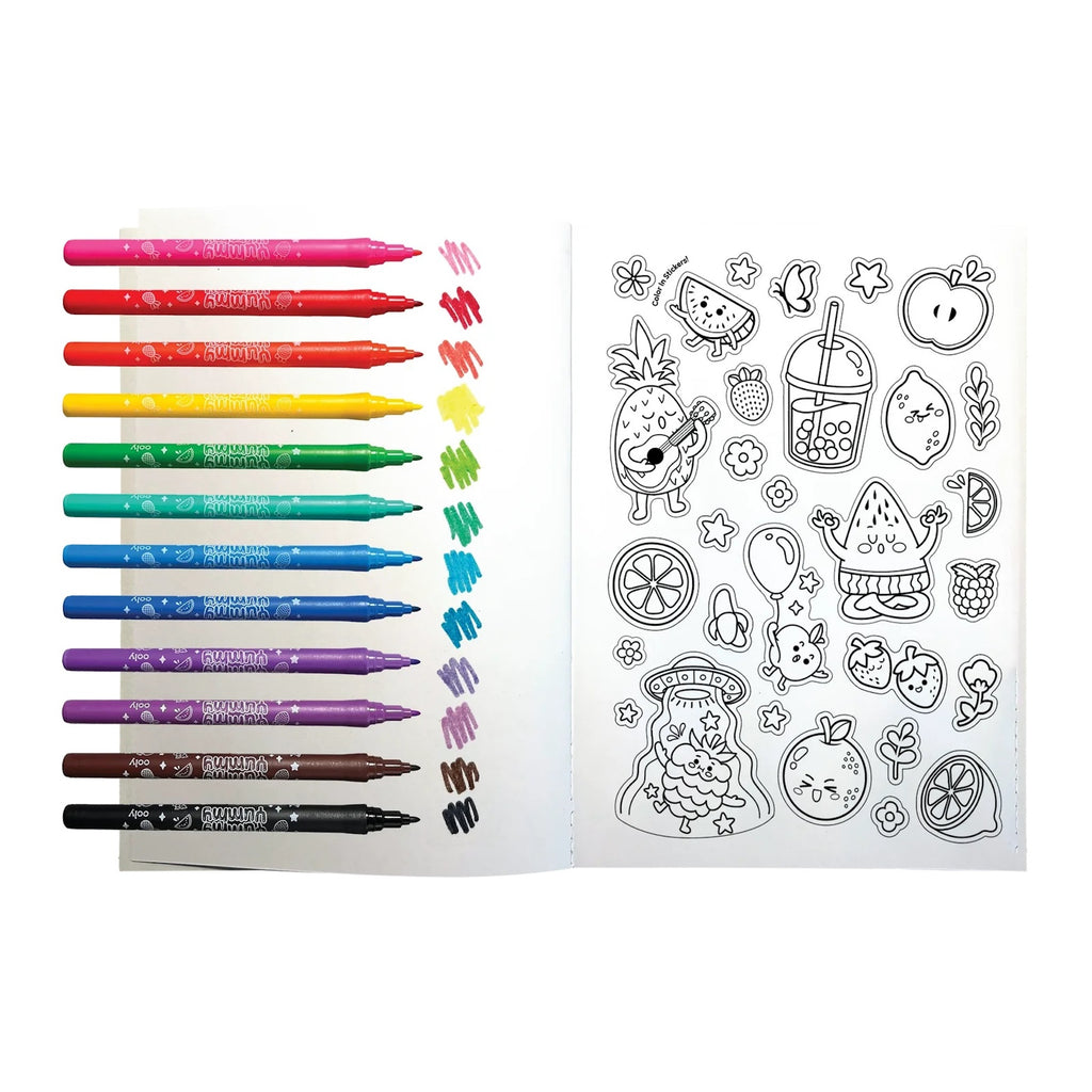 YUMMY YUMMY SCENTED COLOURING KIT + COLOURING BOOK (4 YEARS+)