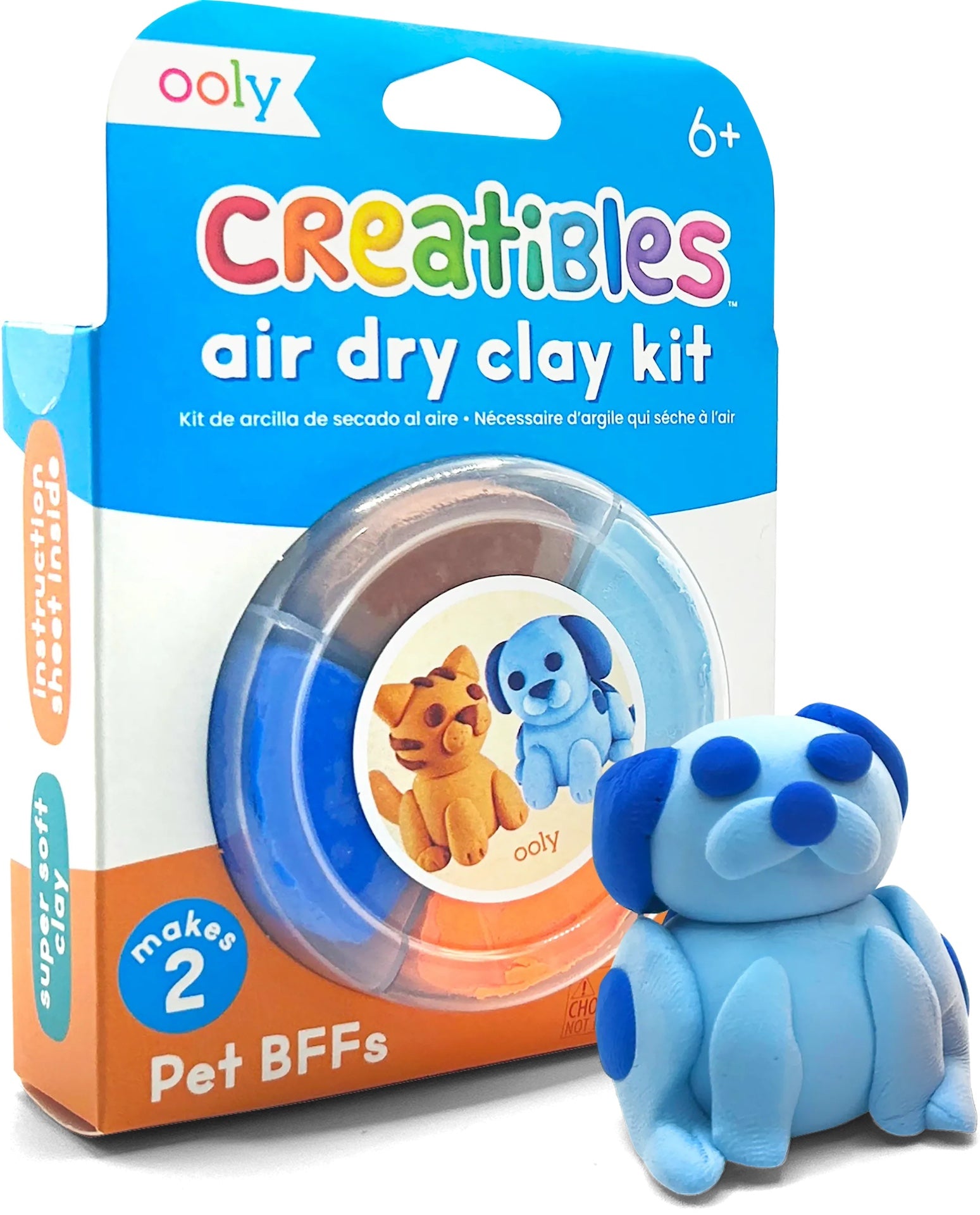CREATIBLES DIY AIR DRY CLAY KIT 4 PIECE SET - PETS (6 YEARS+)