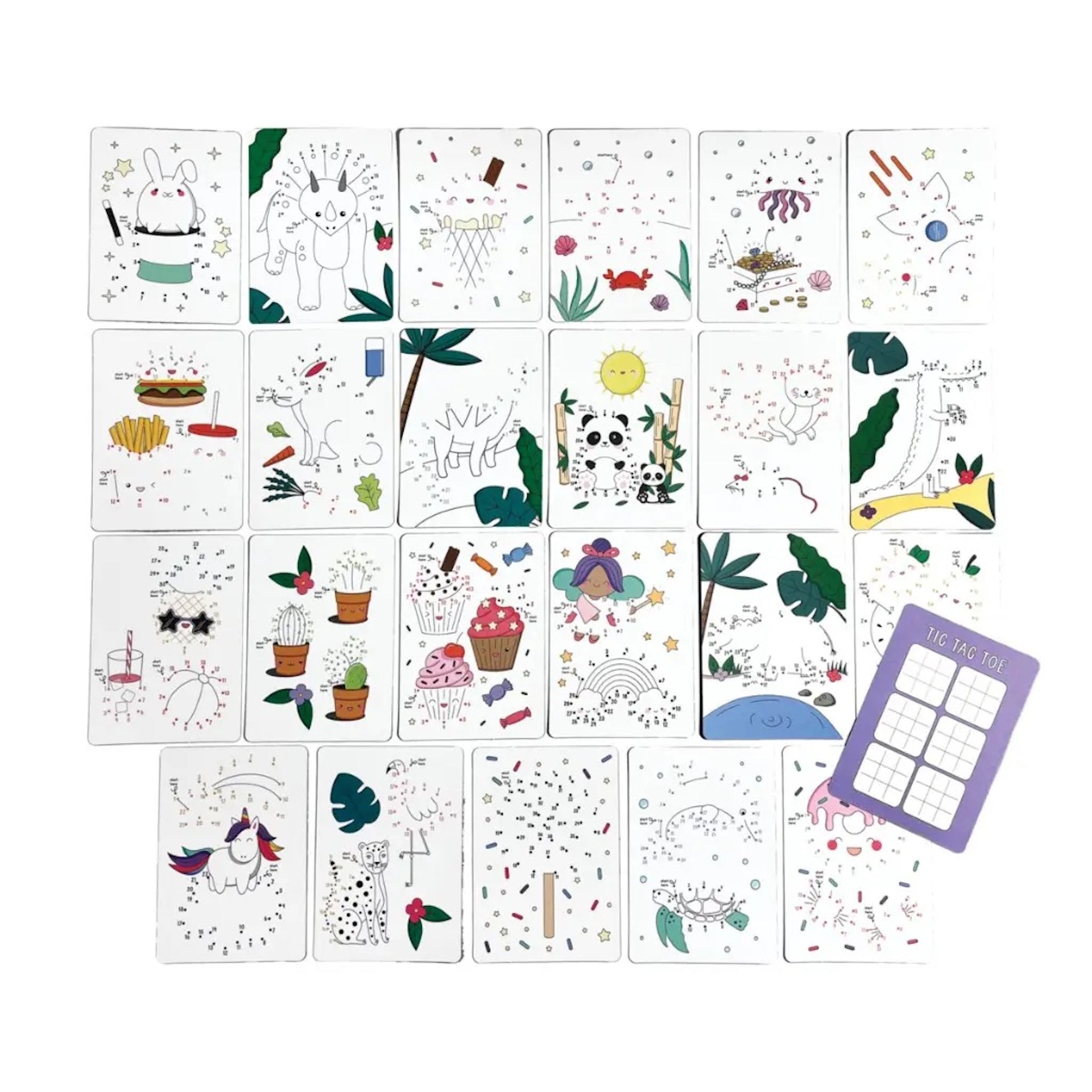 PACK OF 24 ACTIVITY CARDS - CONNECT THE DOTS (4 YEARS+)