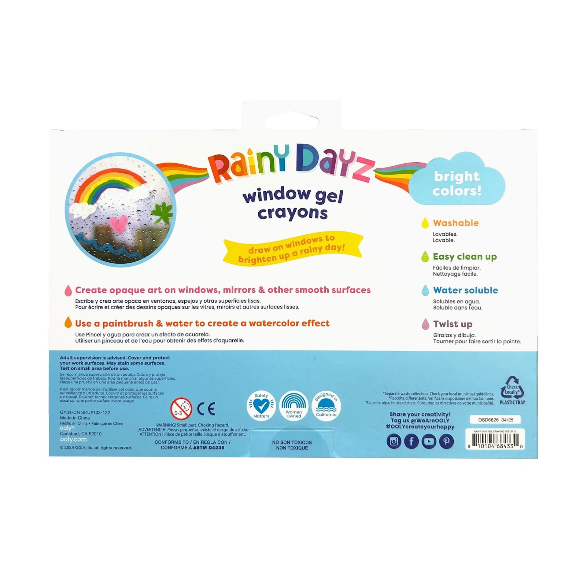 RAINY DAYZ - GEL CRAYONS (SET OF 10)