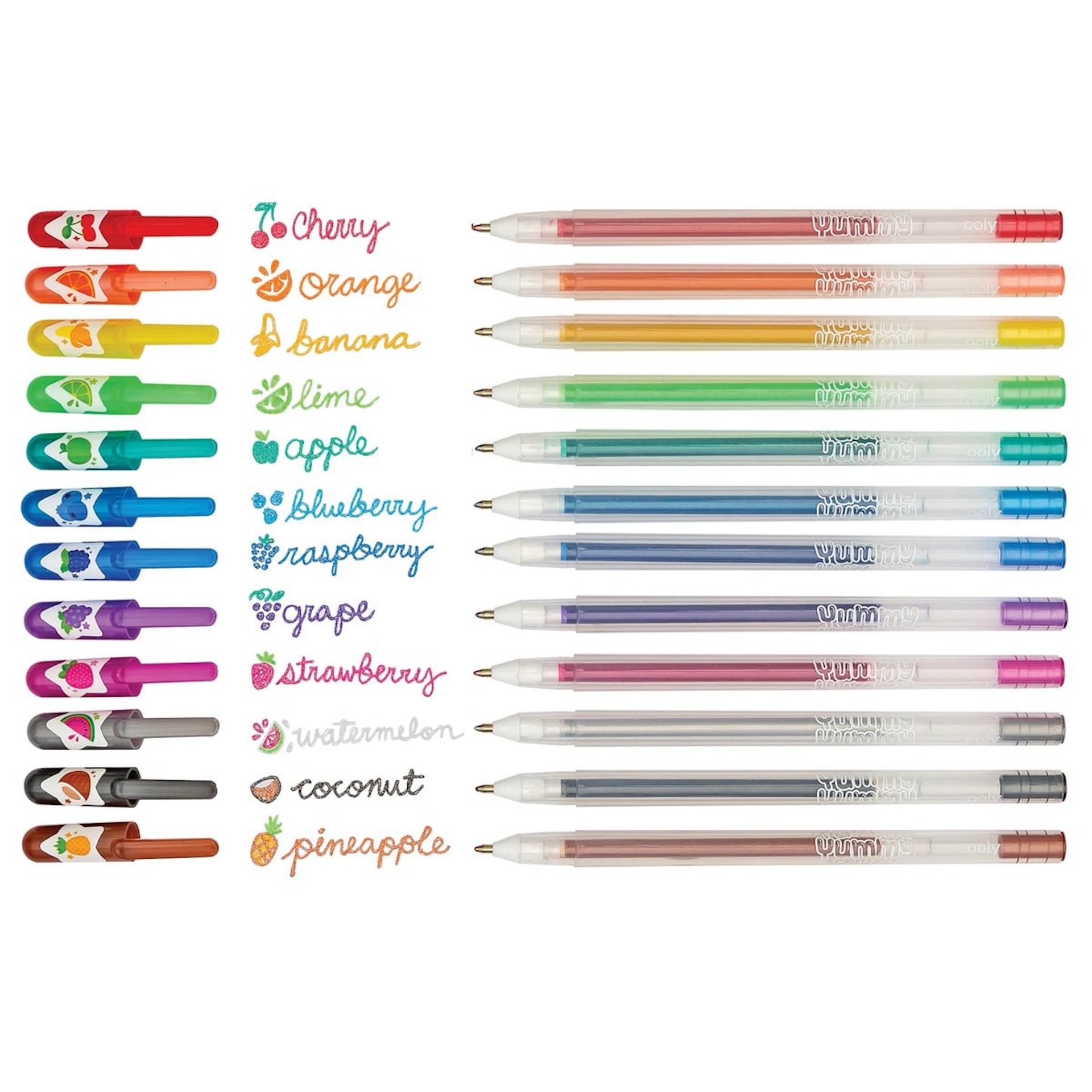 YUMMY YUMMY SCENTED COLOURED GLITTER GEL PENS