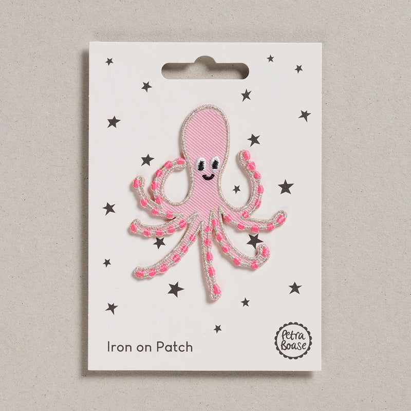 IRON ON PATCH - Pink Octopus
