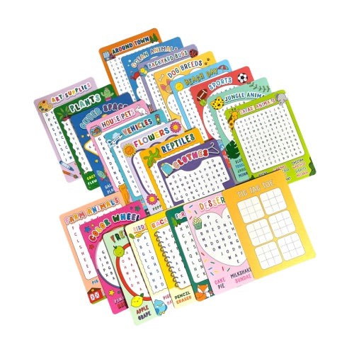 PACK OF 24 ACTIVITY CARDS - WORD SEARCH (4 YEARS+)