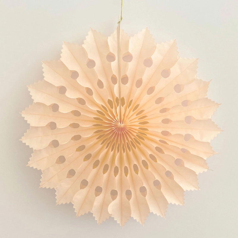 PAPER FAN DECORATION (30CM) - Pale Pink