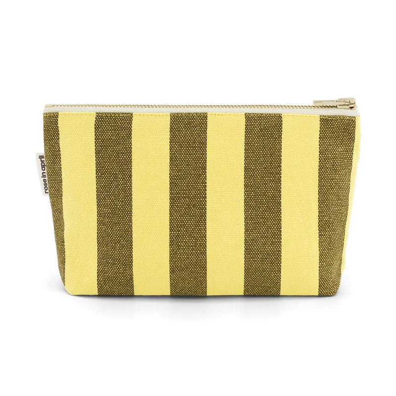 SOFIA POUCH - Stripes Lemon/Olive