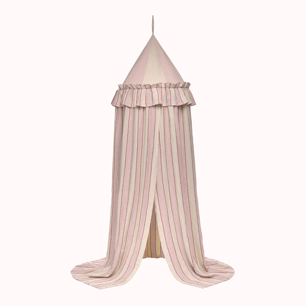 MARIONETTE STRIPE EMBROIDERED CANOPY - PINK
