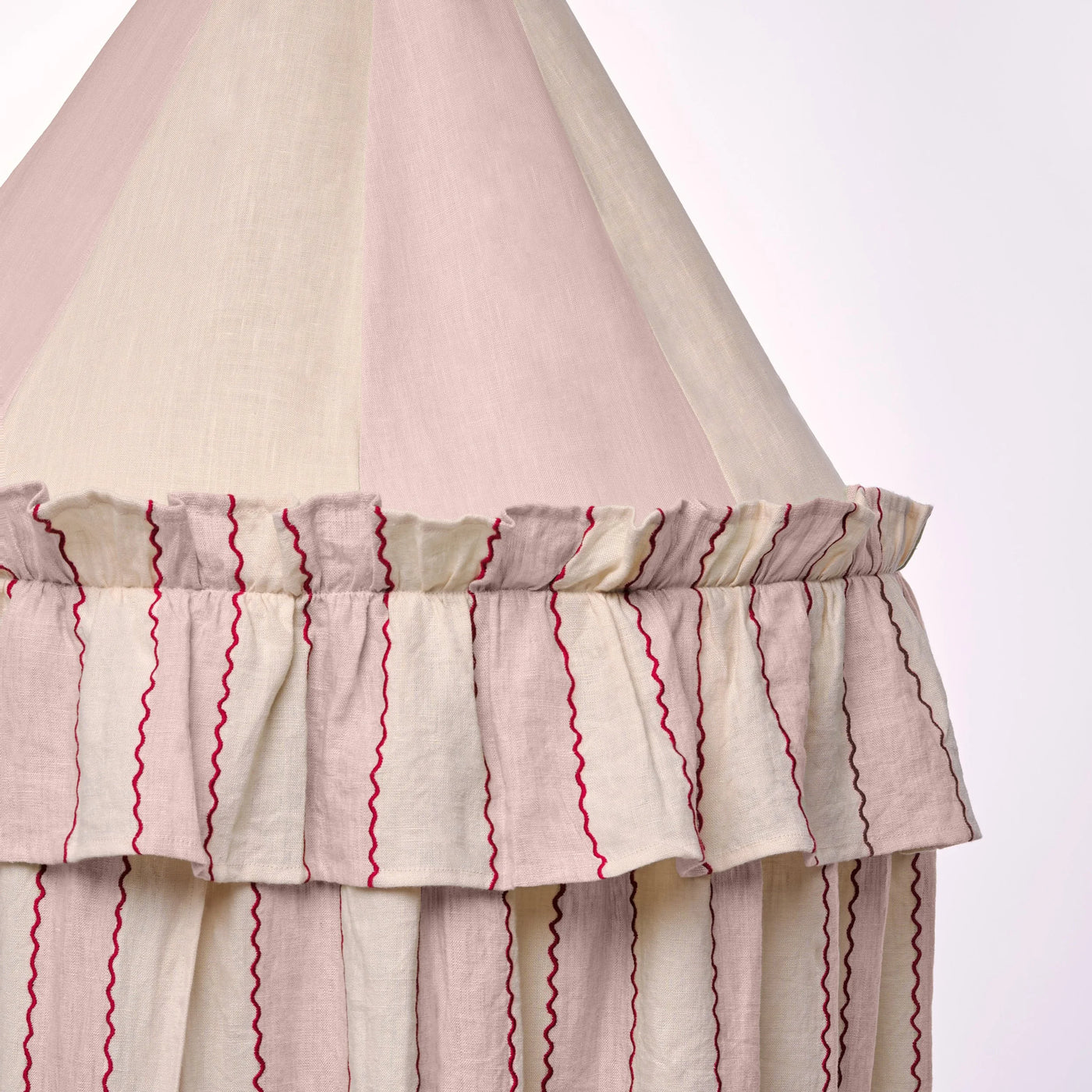 MARIONETTE STRIPE EMBROIDERED CANOPY - PINK