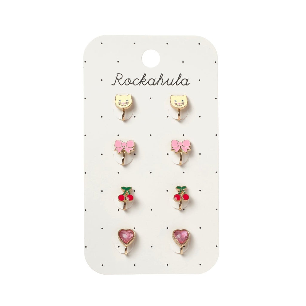 CUTE KITTEN CLIP ON EARRINGS