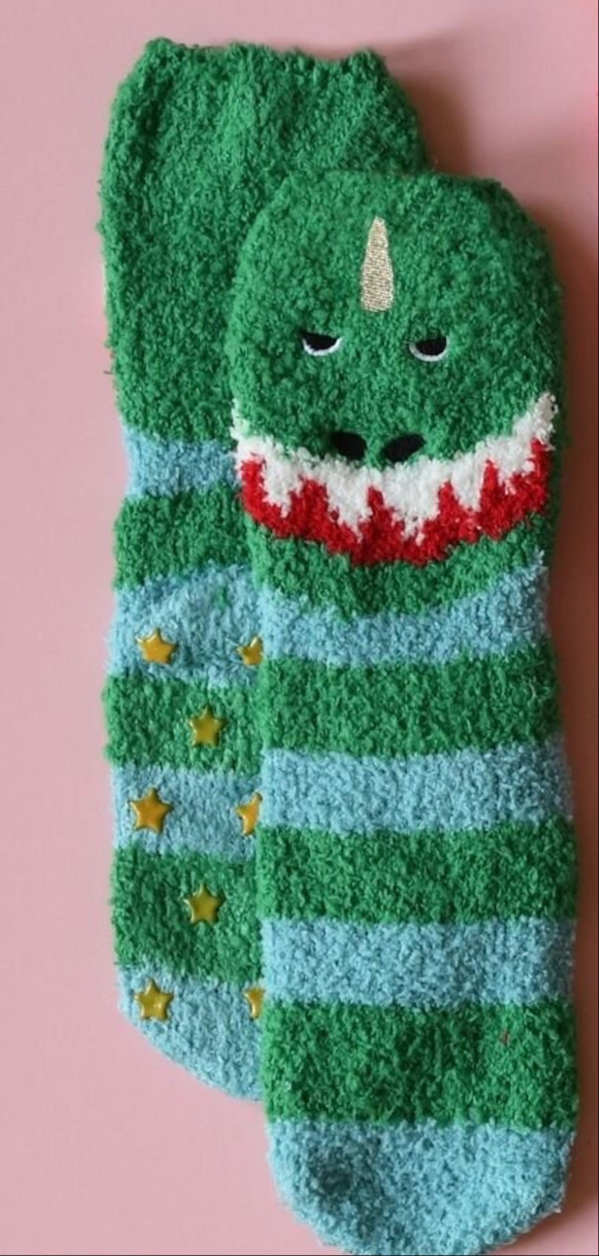 DINOSAUR COSY SLIPPER SOCKS