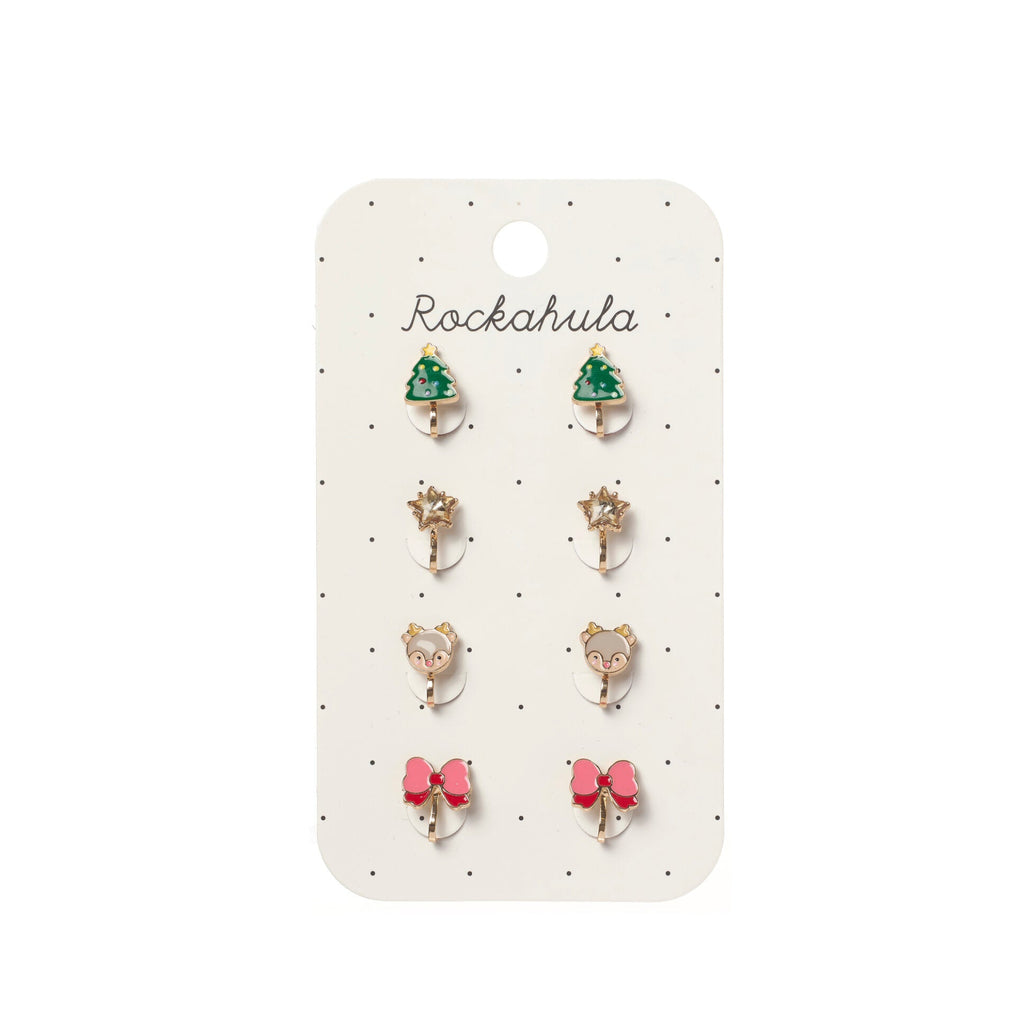 JOLLY CHRISTMAS CLIP ON EARRINGS