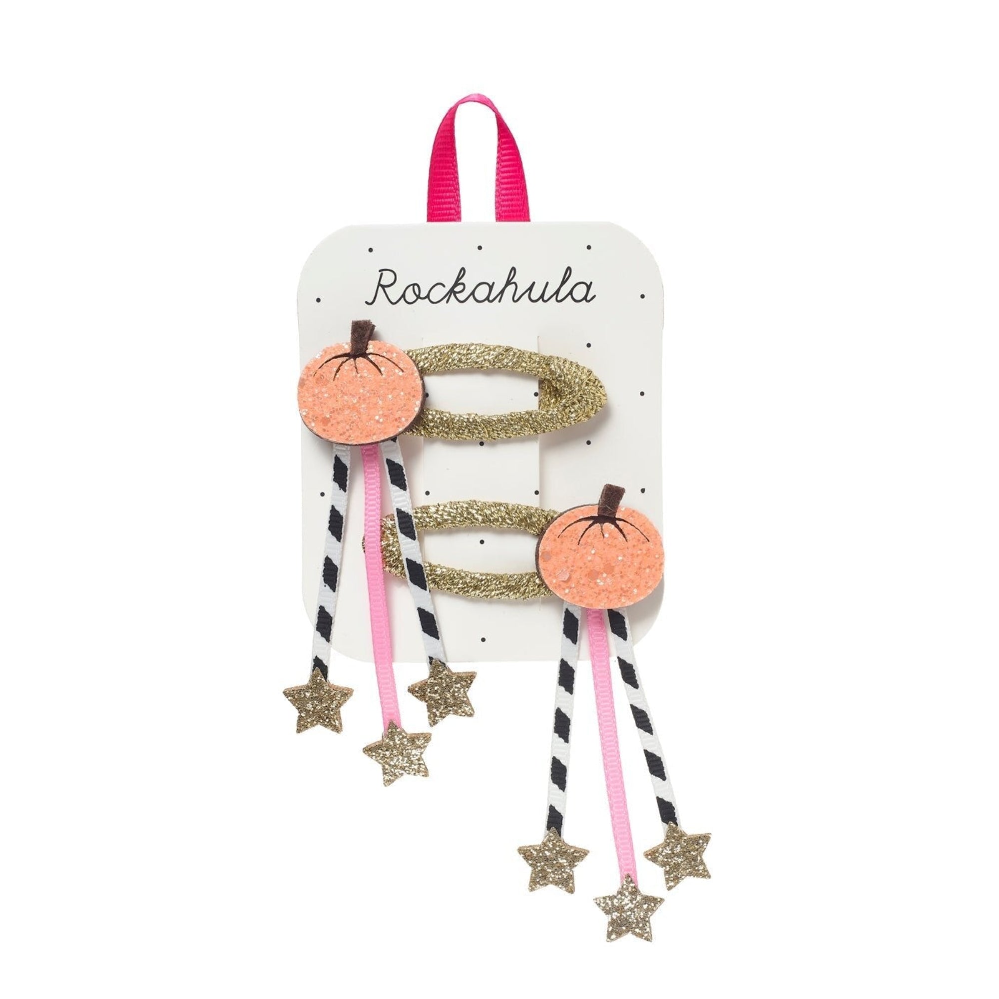 PUMPKIN PARTY STREAMER HAIR CLIPS