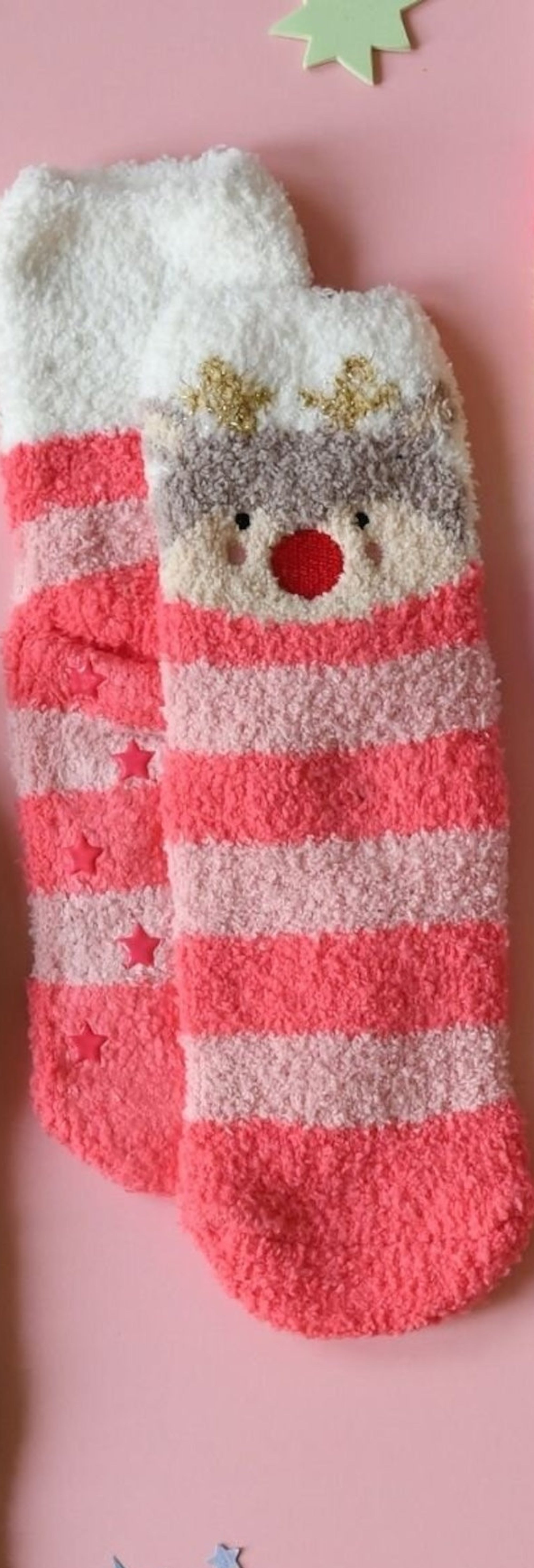 REINDEER COSY SLIPPER SOCKS