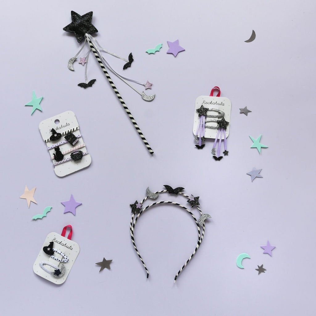 SPOOKY STAR STREAMER HAIR CLIPS