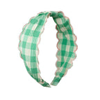 GERTIE GINGHAM SCALLOPED HEADBAND