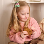 TWISTY BOW HAIR CLIPS - GERTIE GINGHAM