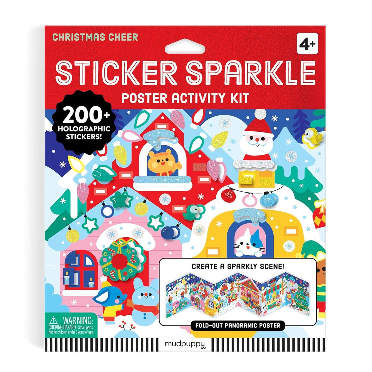 STICKER SPARKLE POSTER ACTIVITY KIT: CHRISTMAS CHEER (4 YEARS+)