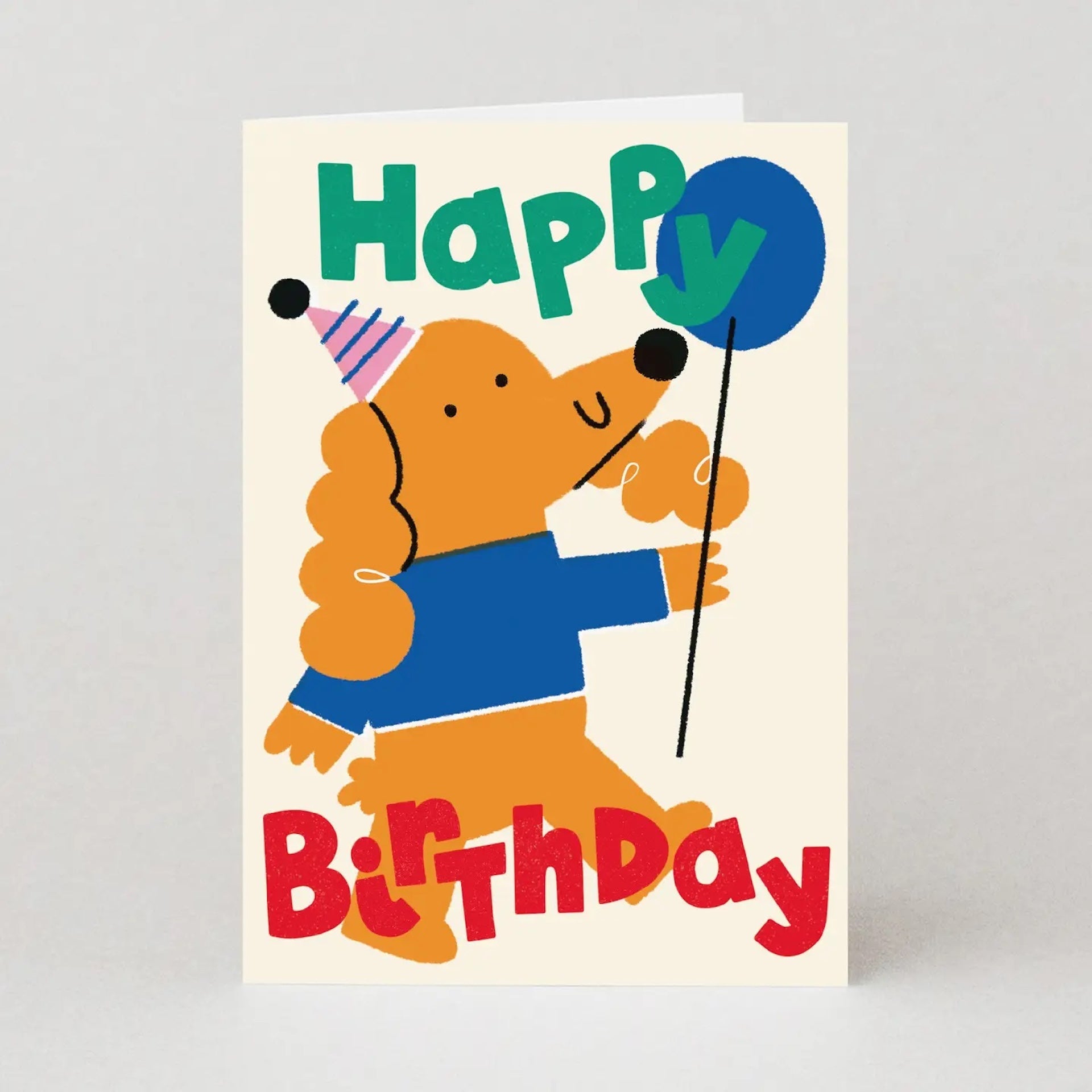 POODLE HAPPY BIRTHDAY CARD