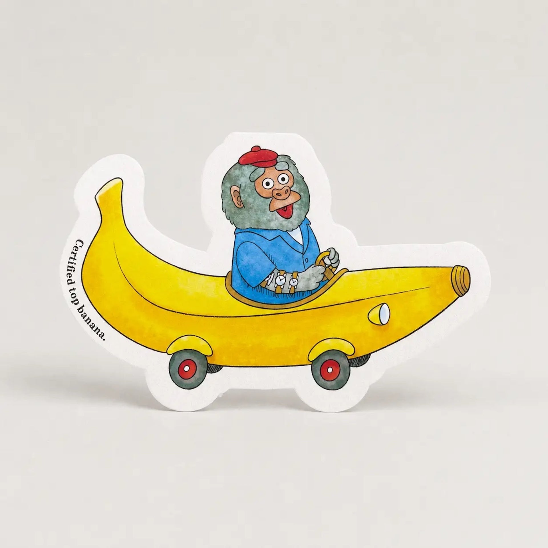 RICHARD SCARRY BANANA GORILLA CAR CARD