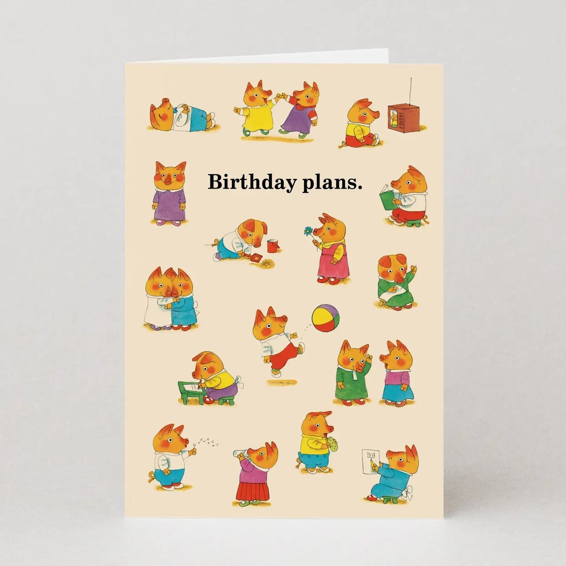 RICHARD SCARRY BIRTHDAY PLANS CARD