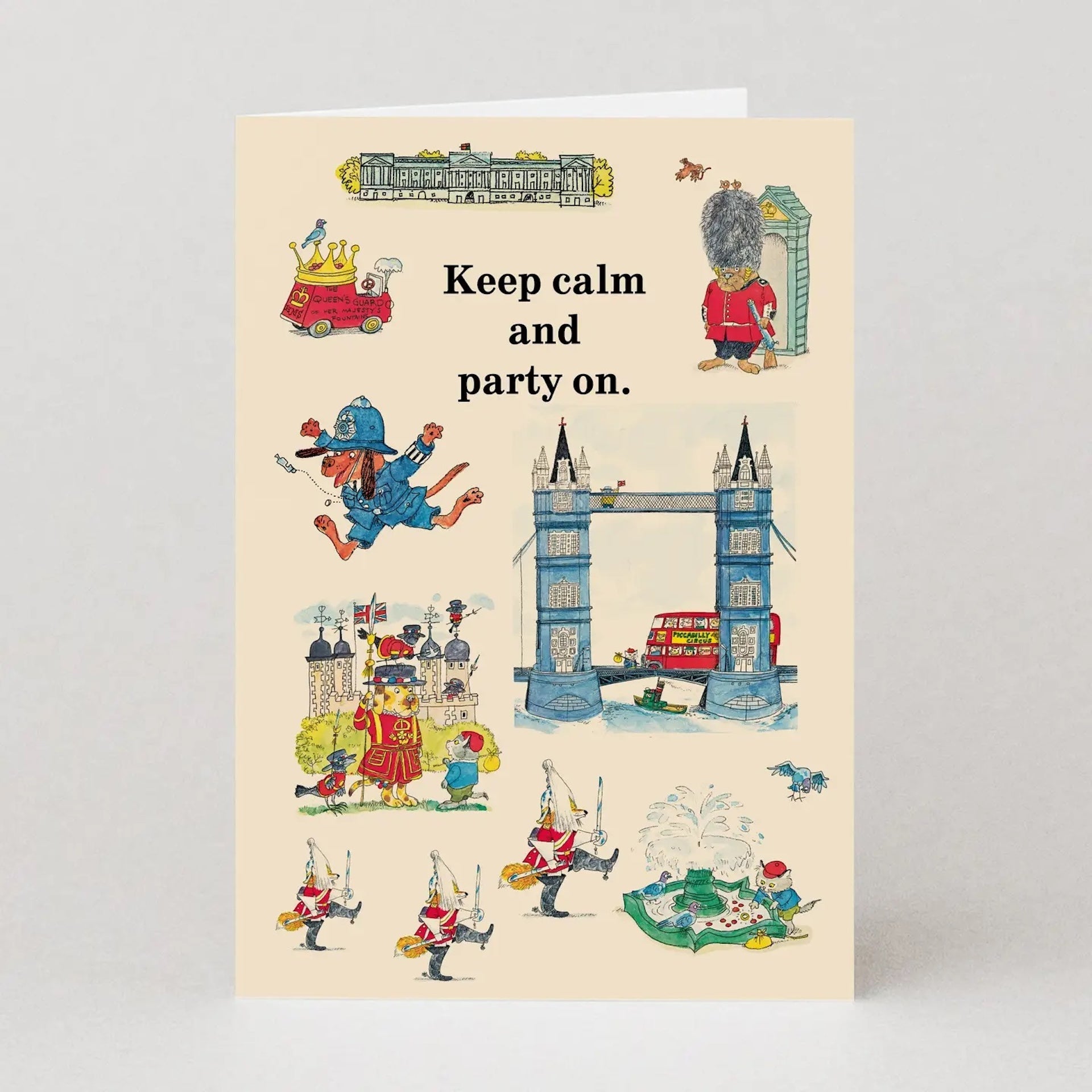 RICHARD SCARRY KEEP CALM AND PARTY ON CARD
