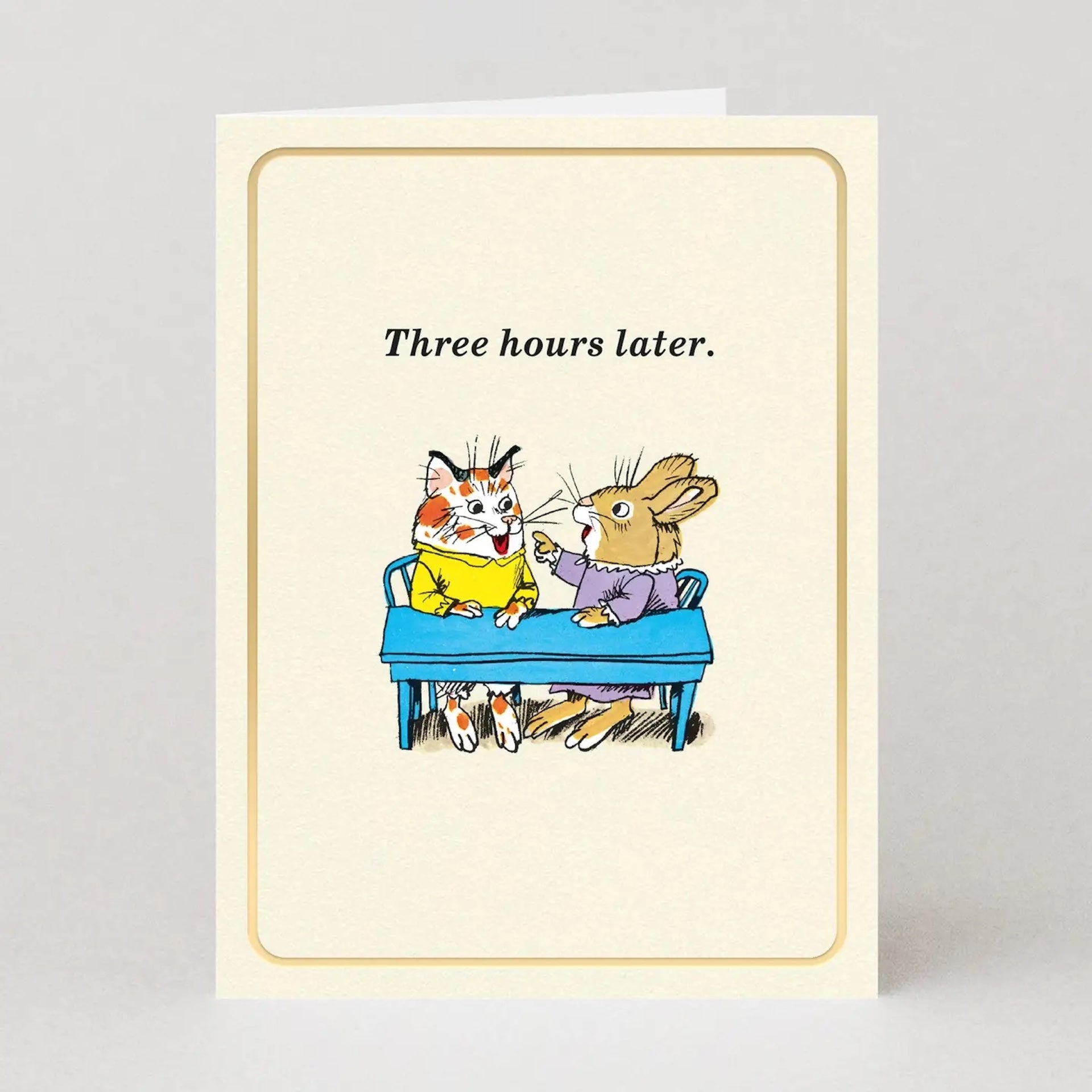 RICHARD SCARRY THREE HOURS LATER CARD