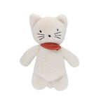 SOFT TOY CAT - CREAM WITH TERRACOTTA BANDANA