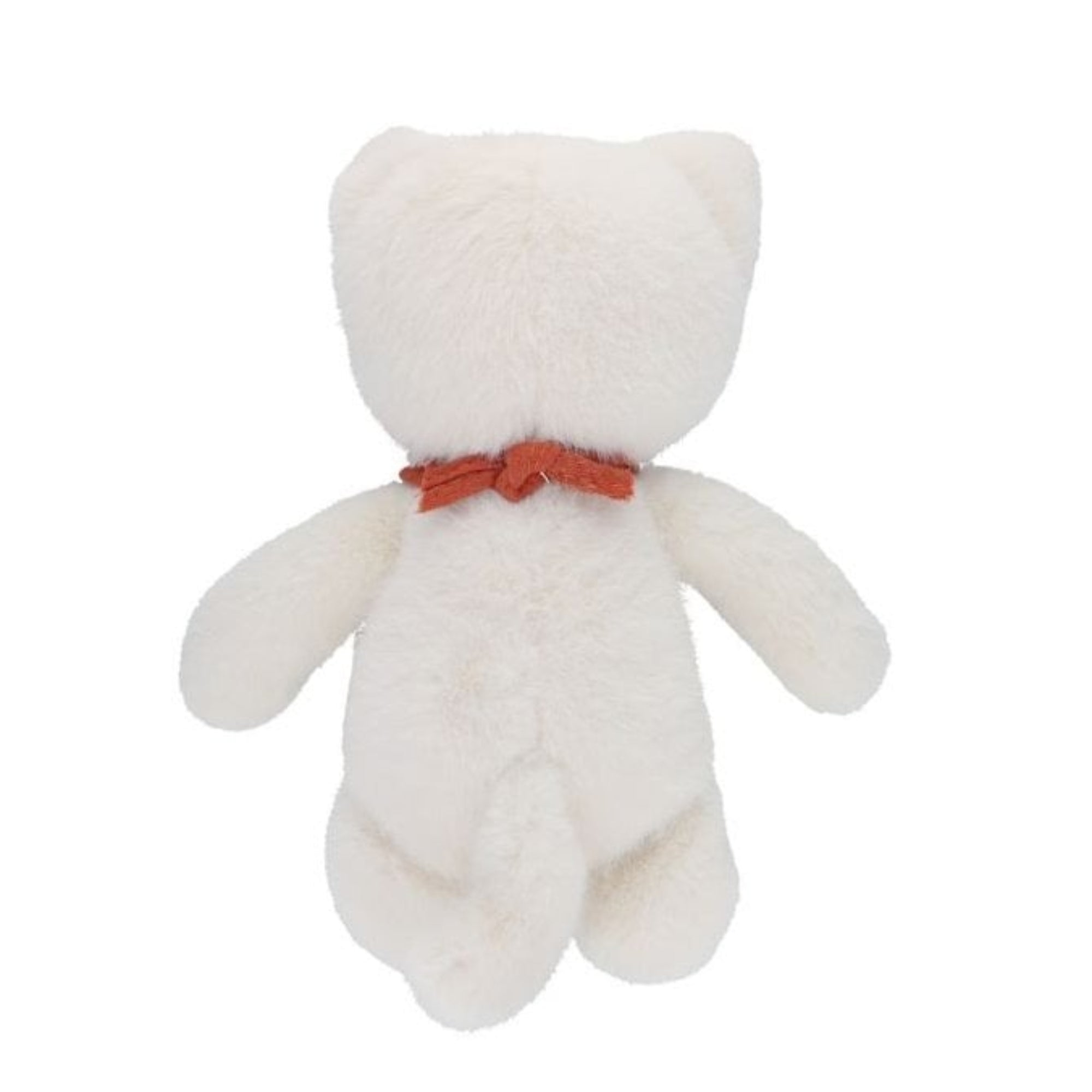 SOFT TOY CAT - CREAM WITH TERRACOTTA BANDANA