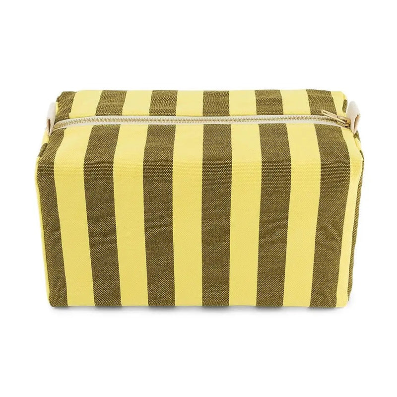 VIC WASH BAG - Stripes Lemon/Olive