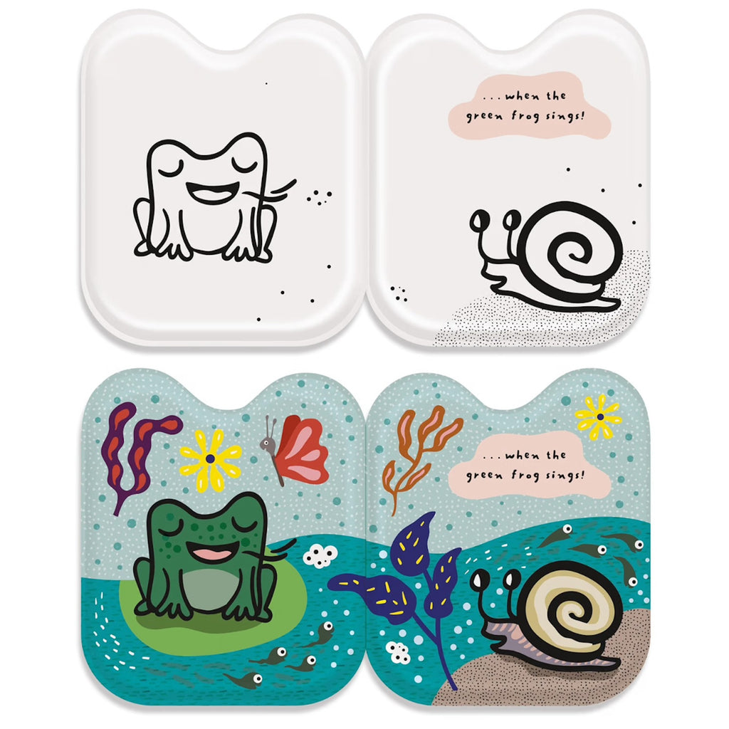 CHANGING COLOUR BATH BOOK - FROG + FRIENDS