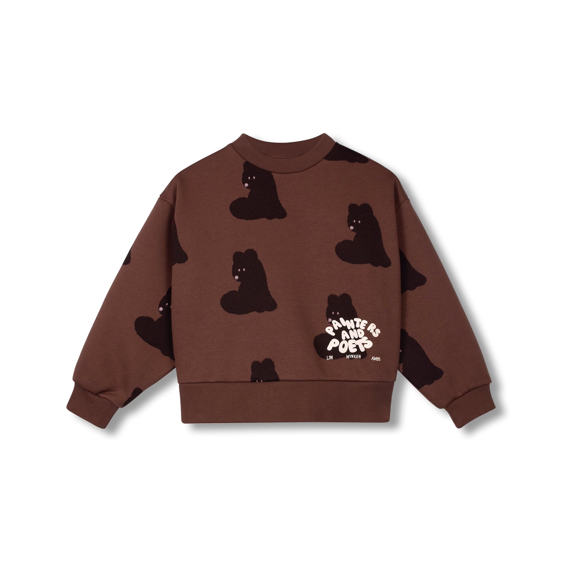 RUSTY BEAR SWEATER COTTON COCOA