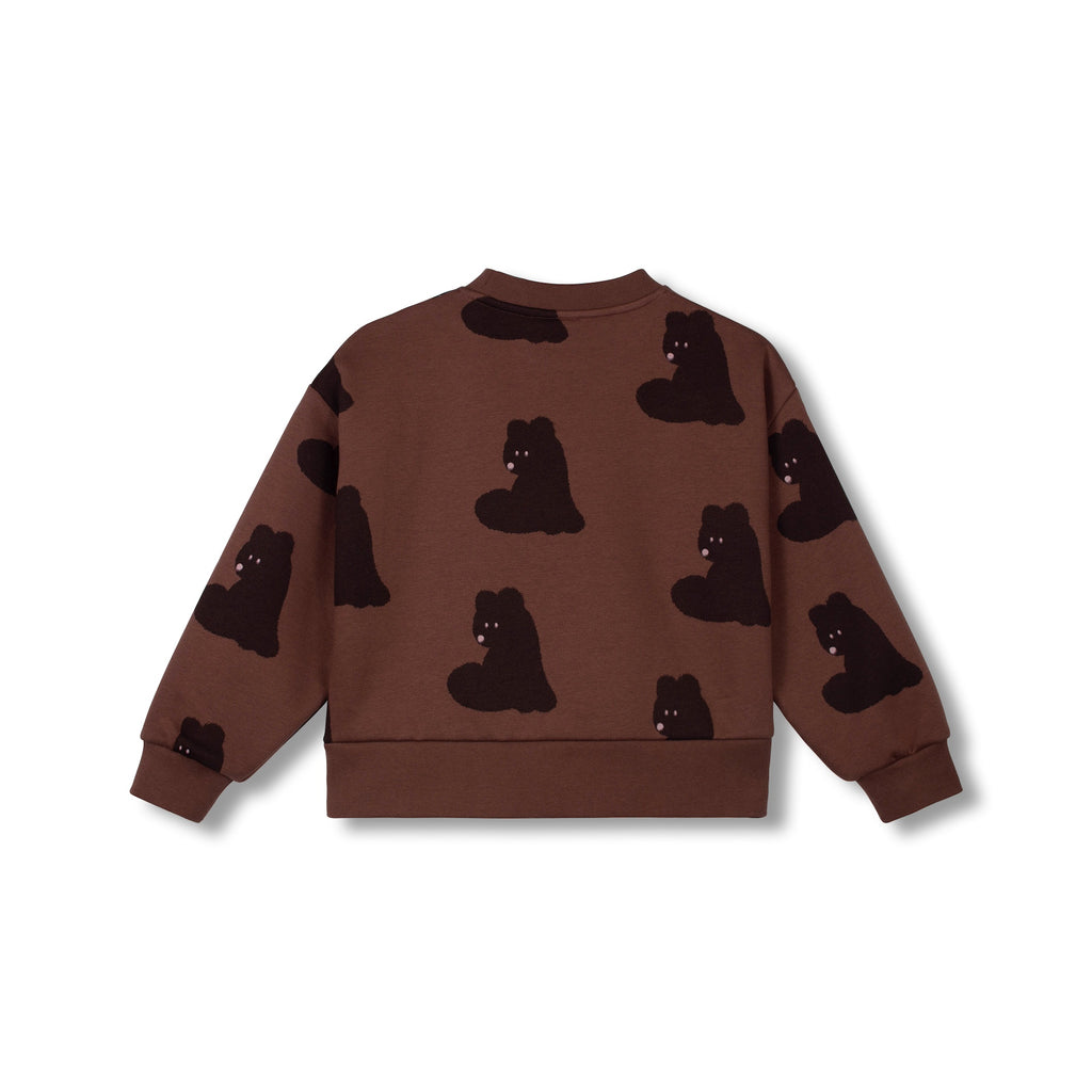 RUSTY BEAR SWEATER COTTON COCOA