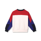 STUDIO SWEATER COTTON ECRU / INDIGO BLUE