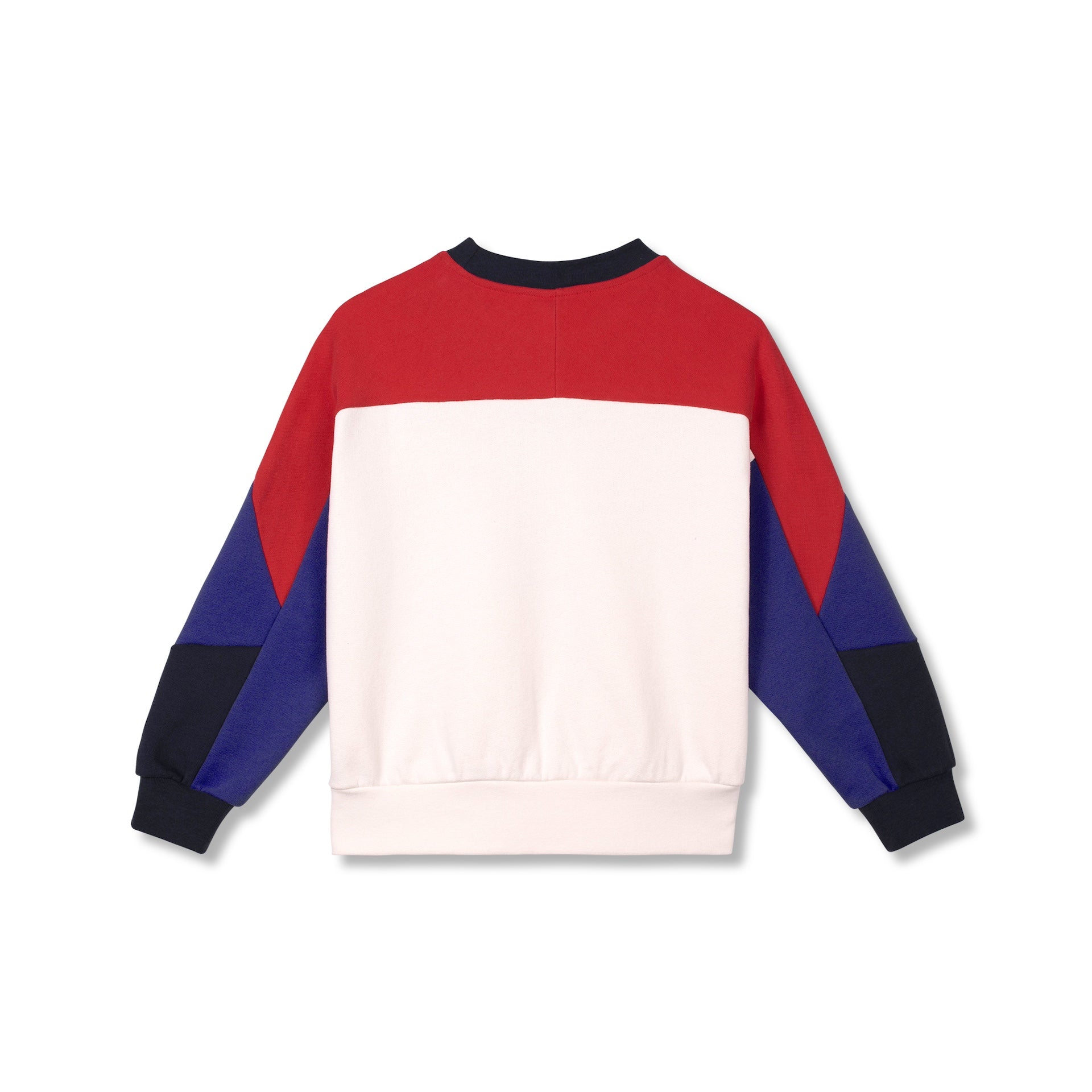 STUDIO SWEATER COTTON ECRU / INDIGO BLUE