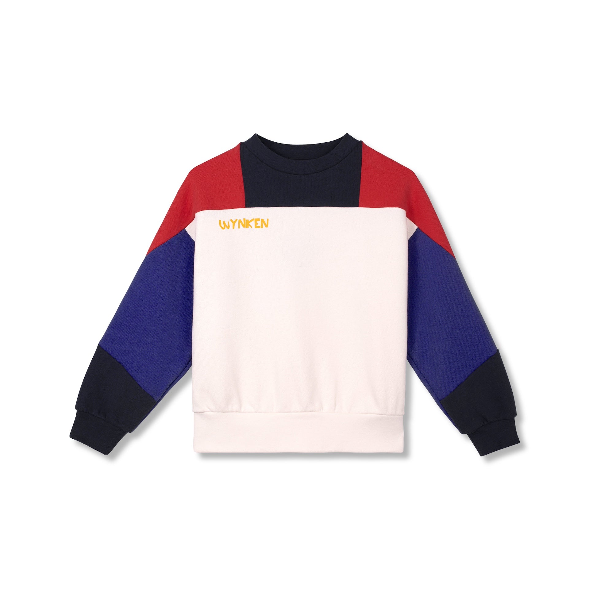 STUDIO SWEATER COTTON ECRU / INDIGO BLUE