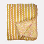 COTTON QUILT PINWHEEL / LEMON (110cm x 145cm)