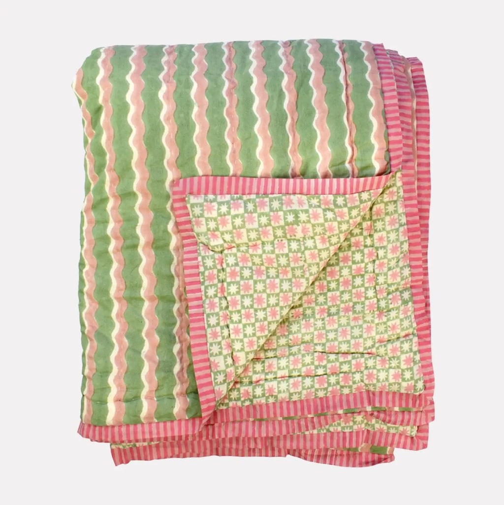 COTTON QUILT PINWHEEL / PEPPERMINT (110cm x 145cm)