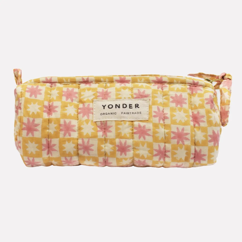 QUILTED BARREL CASE - Pinwheel Lemon