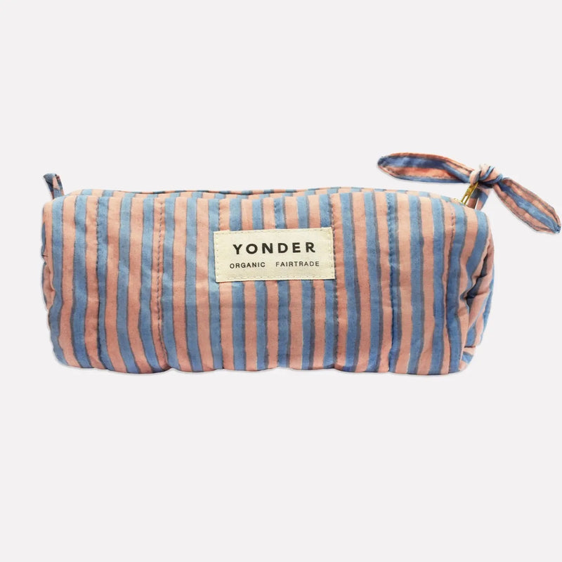 QUILTED BARREL CASE - Candy Stripe