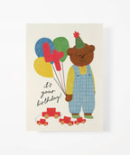 BIRTHDAY BEAR CARD - AGE 4