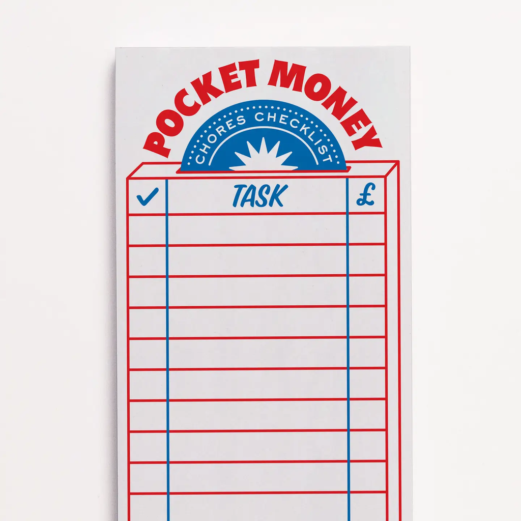 POCKET MONEY CHORES CHECKLIST PAD