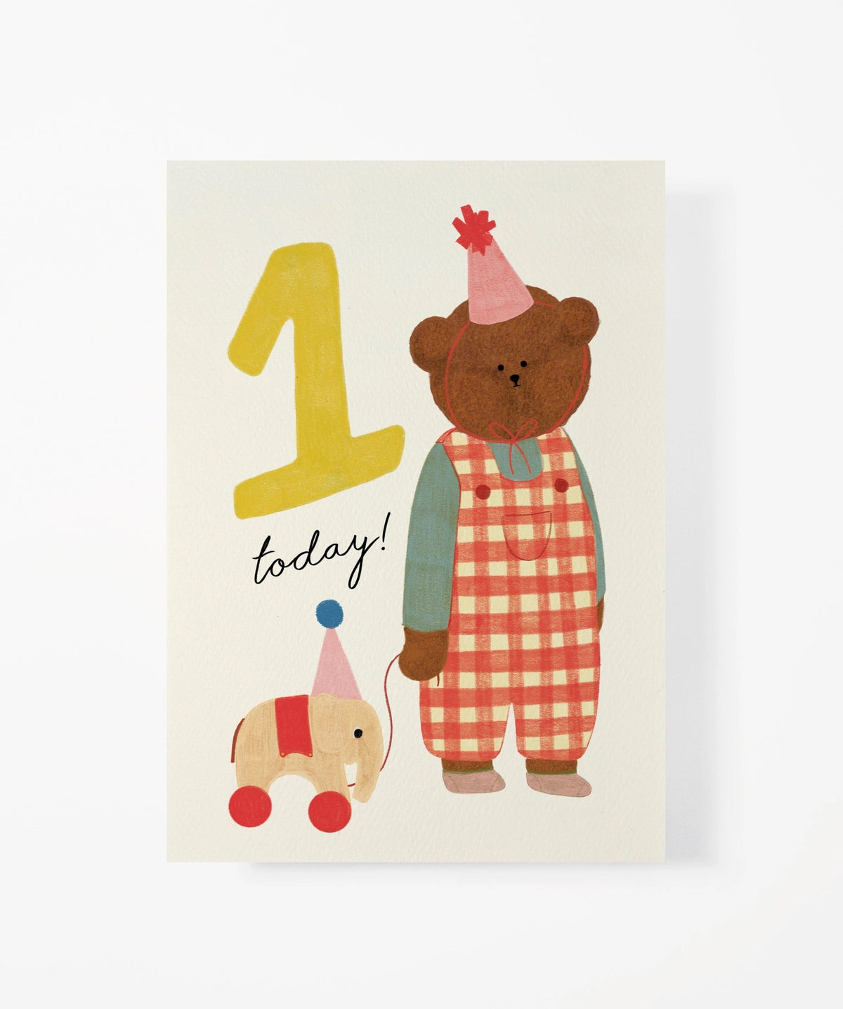 BIRTHDAY BEAR CARD - AGE 1