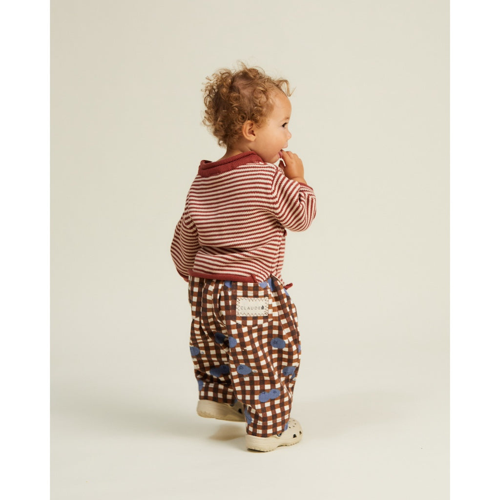 REX BLUEBERRY GINGHAM TROUSER