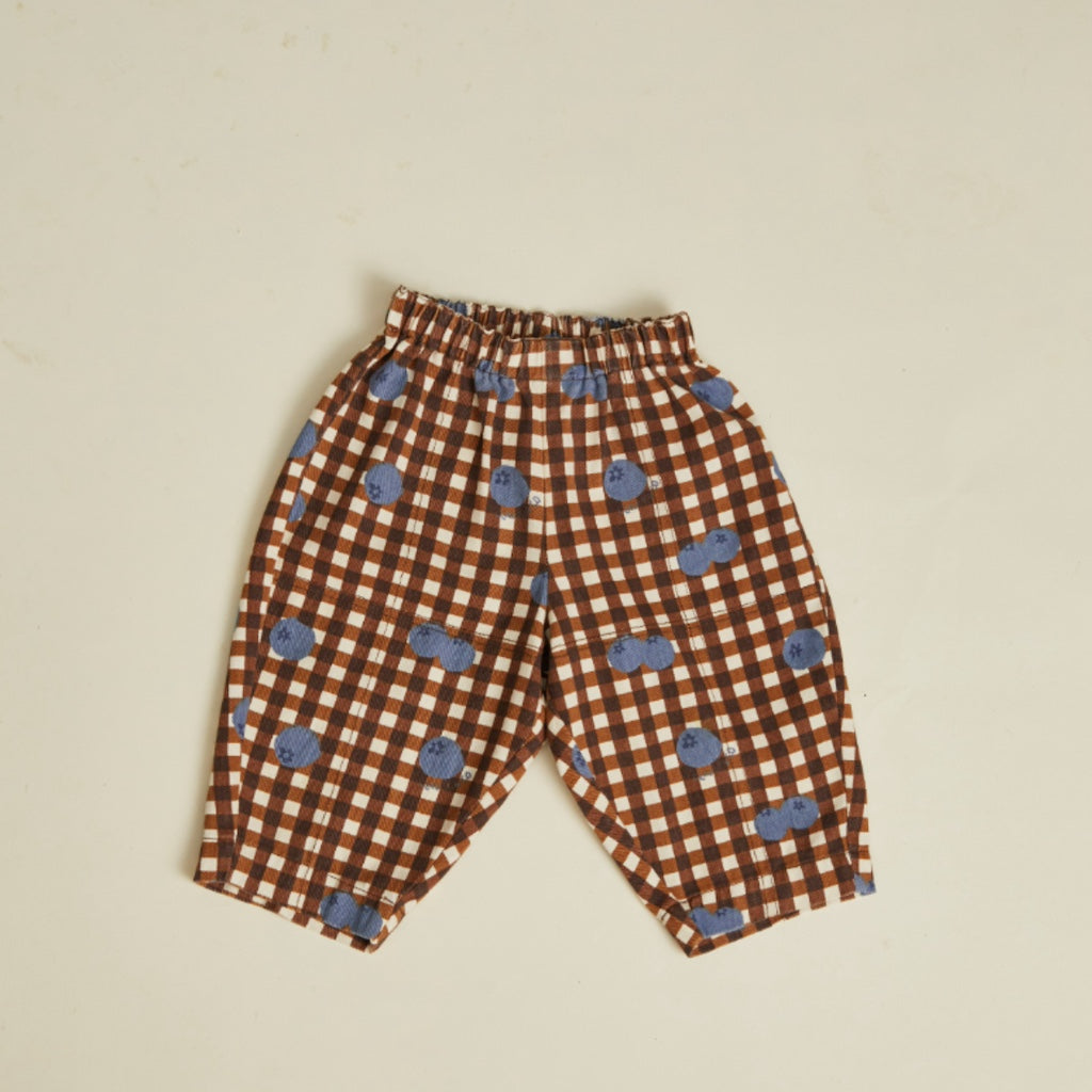 REX BLUEBERRY GINGHAM TROUSER