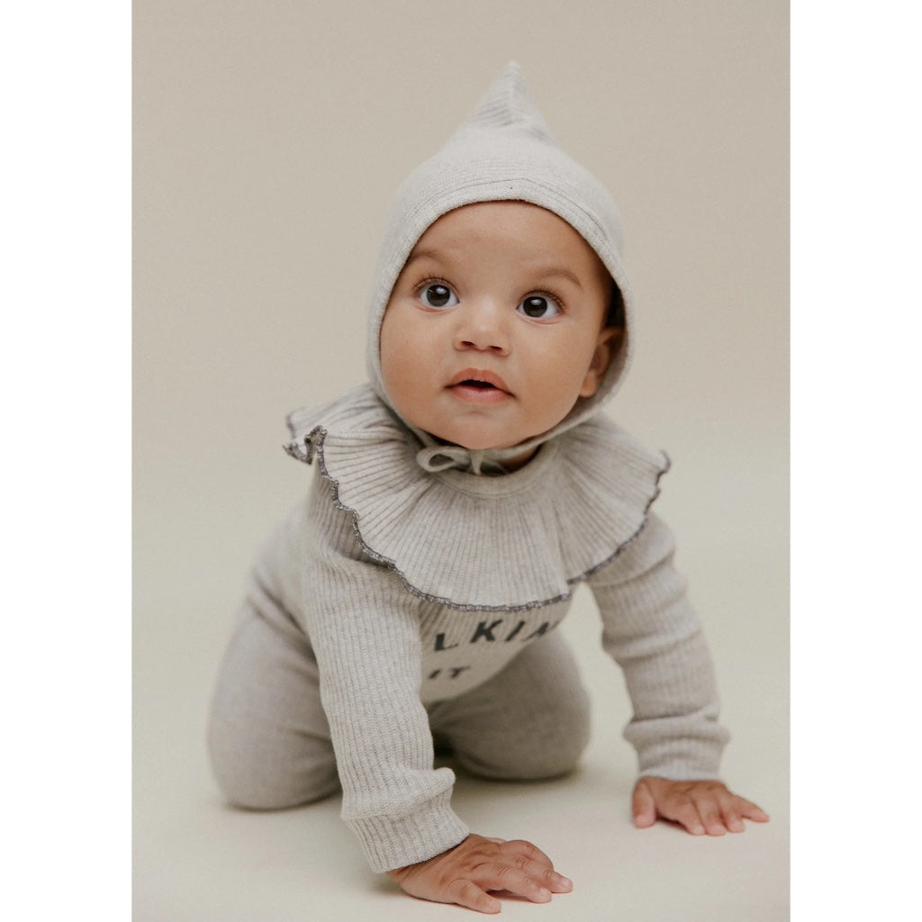 BOBBI GREY MARL COLLAR BIB