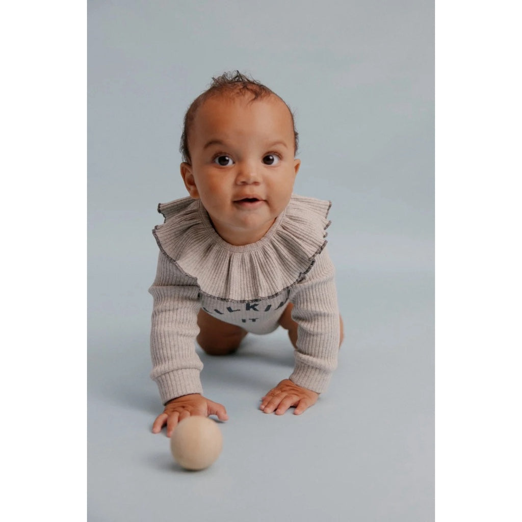 BOBBI GREY MARL COLLAR BIB
