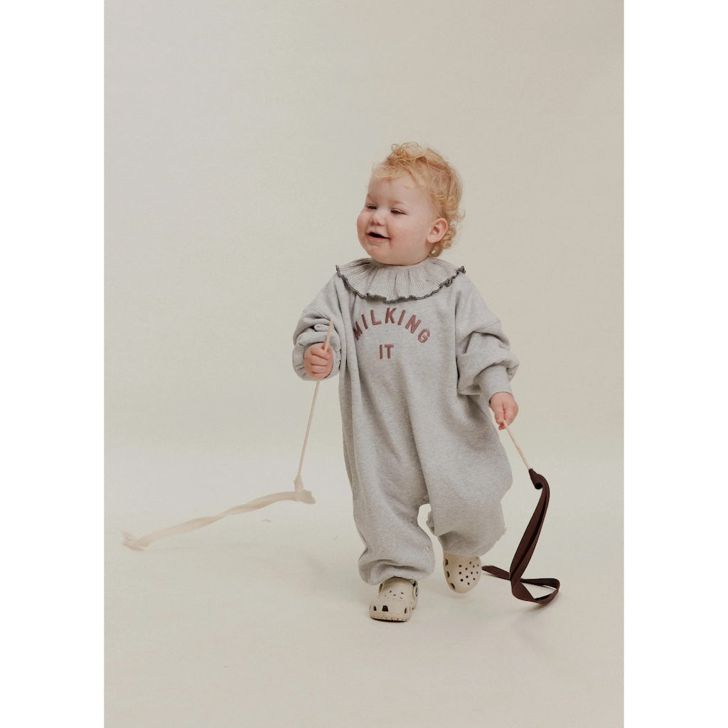 BOBBI GREY MARL COLLAR BIB