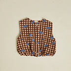 RUMI BLUEBERRY GINGHAM GILET