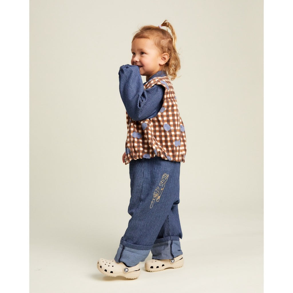 RUMI BLUEBERRY GINGHAM GILET