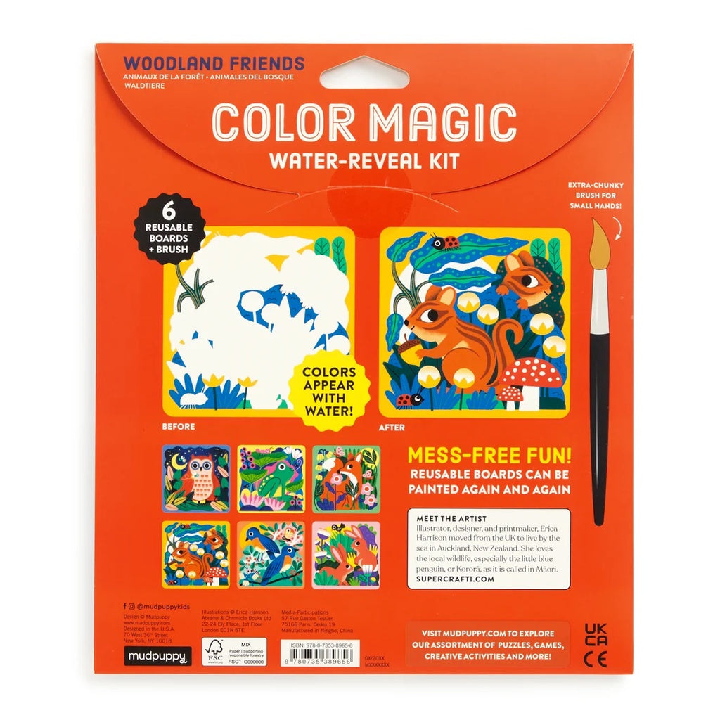 COLOUR MAGIC WATER REVEAL KIT - WOODLAND FRIENDS (2 YEARS+)